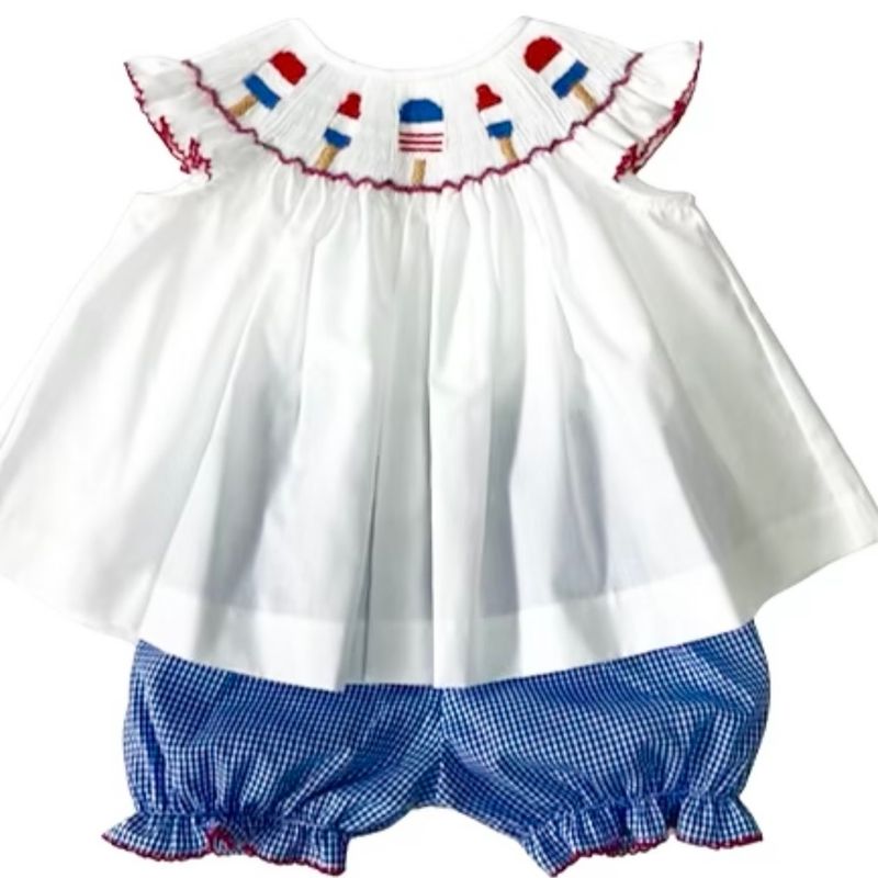 Popsicle Smocked Bloomer Set