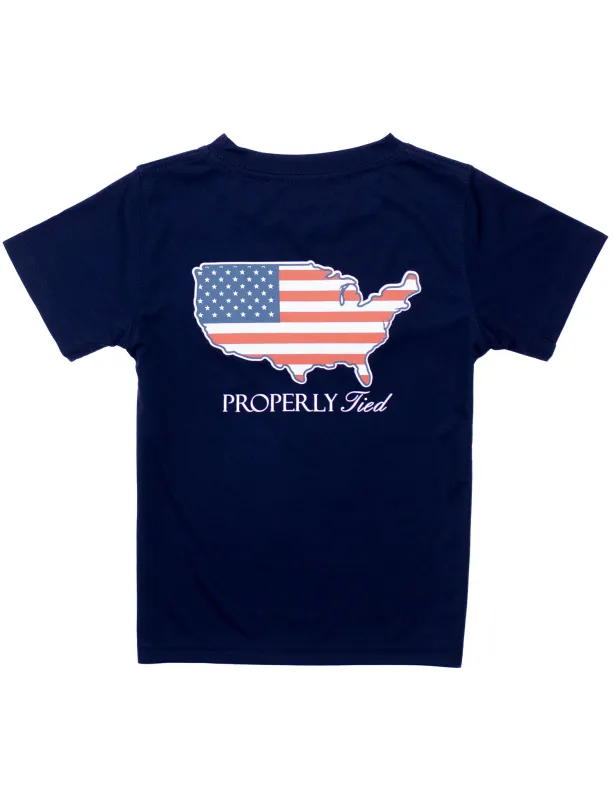 Old Glory River Boys Performance Tee