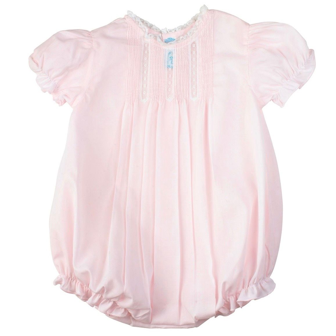 Pintucks and Lace Bubble in Pink