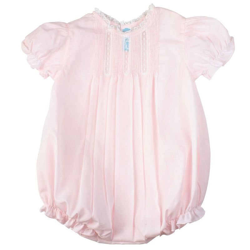 Pintucks and Lace Bubble in Pink