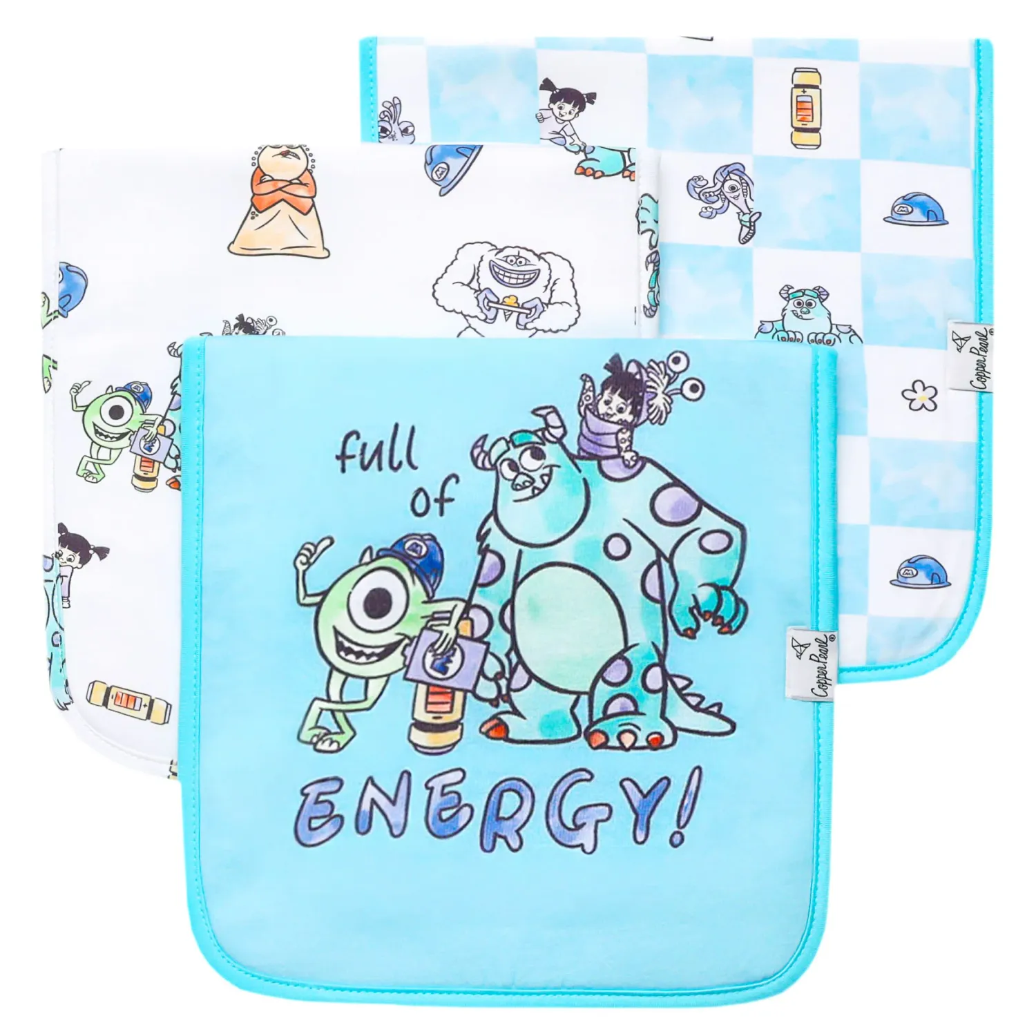 Burp Cloth in Monsters Inc Medley