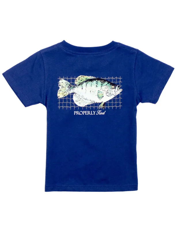 Boys Crappie Short Sleeve in River Blue