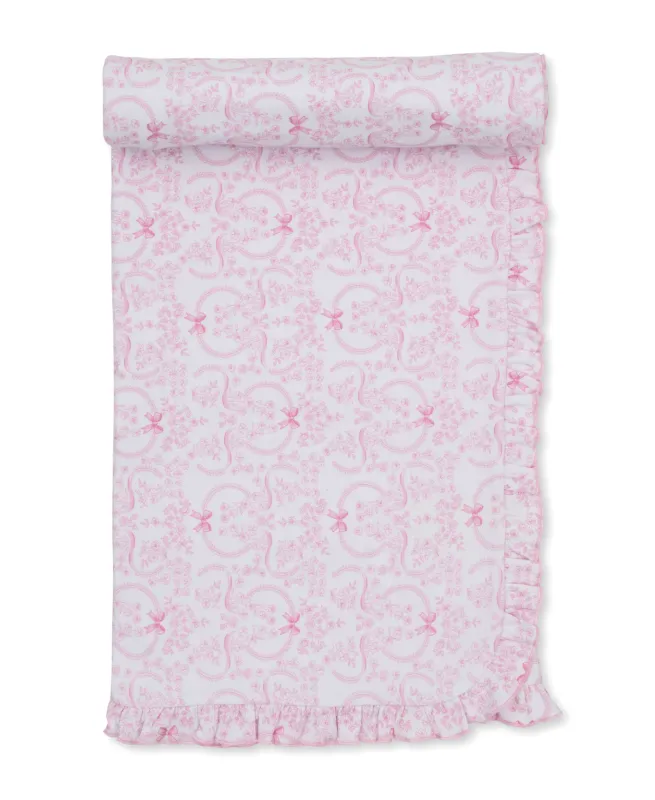 Delicate Blooming Bows Pink Blanket