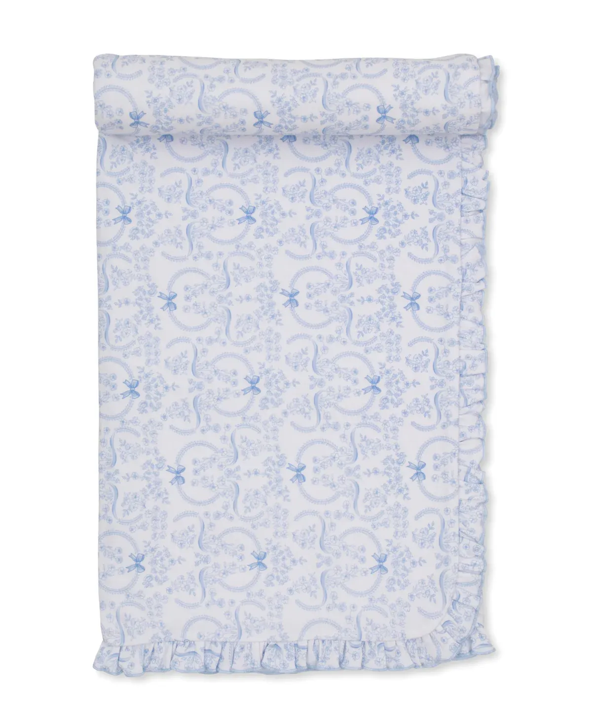 Delicate Blooming Blue Pink Blanket