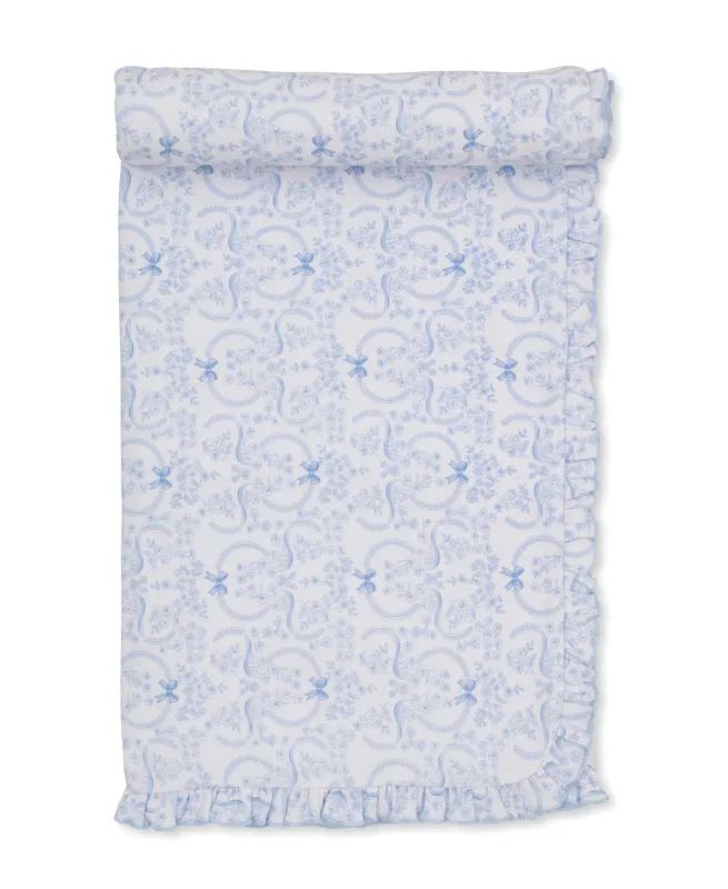 Delicate Blooming Blue Pink Blanket