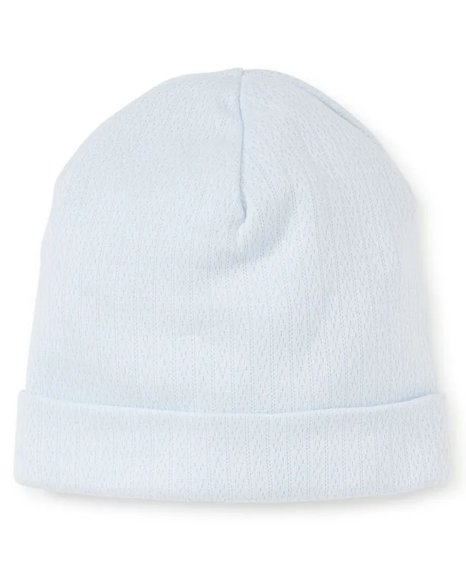 Blue Pointelle Hat