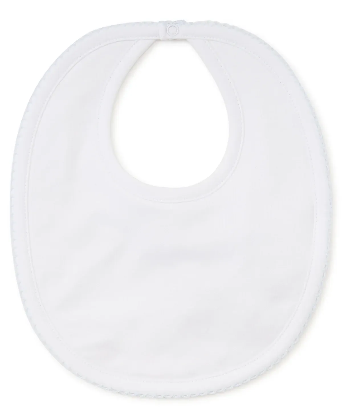 White & Light Blue Basic Bib