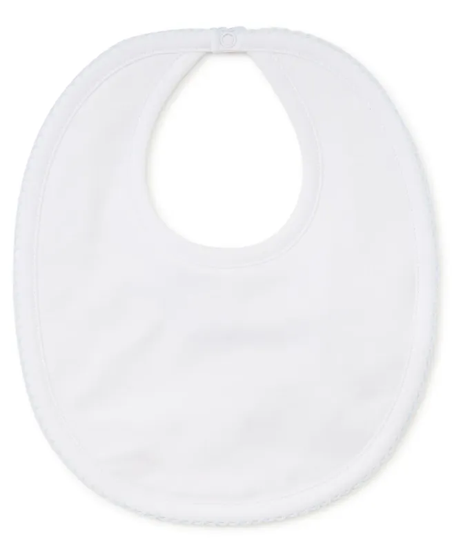 White & Light Blue Basic Bib
