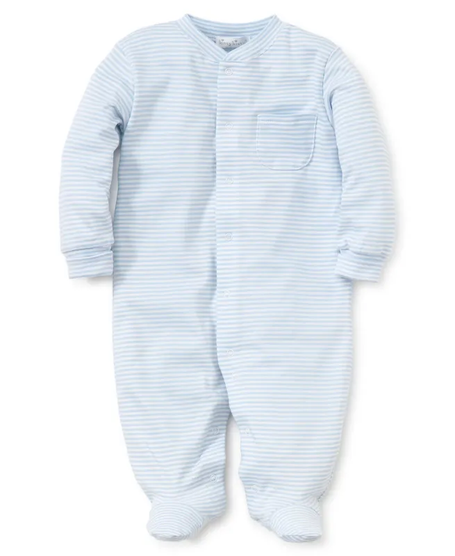 Blue Striped Footie