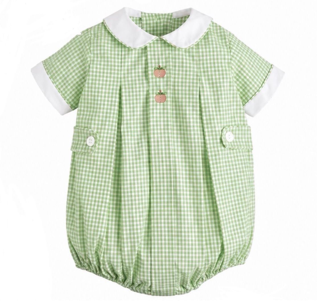 Embroidered Nicholas Bubble in Pumpkin