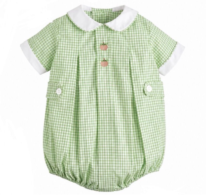 Embroidered Nicholas Bubble in Pumpkin