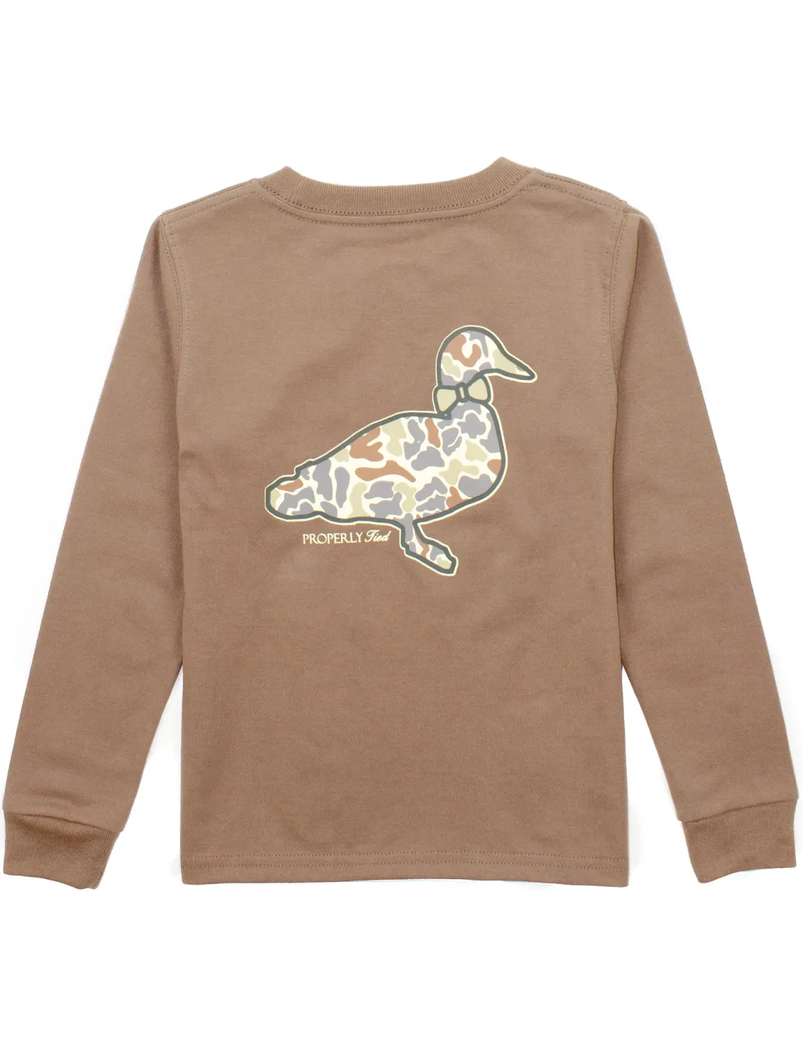 Boys Field Camo Long Sleeve in Walnut