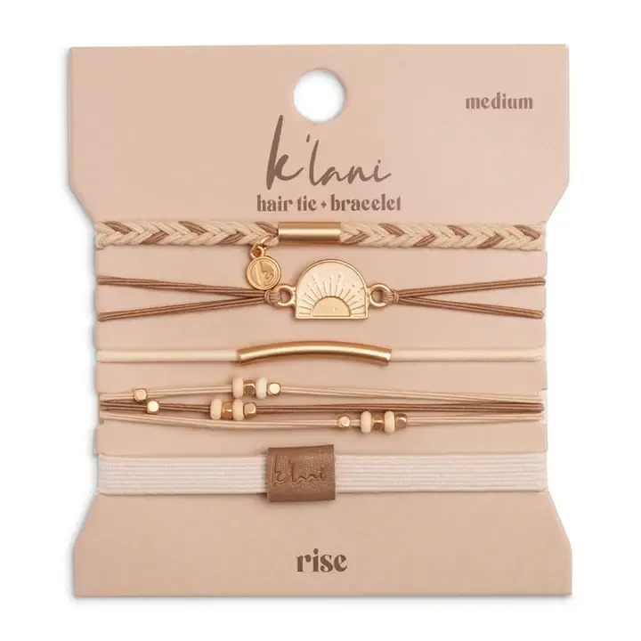 "Rise" Cream and Tan Bracelet