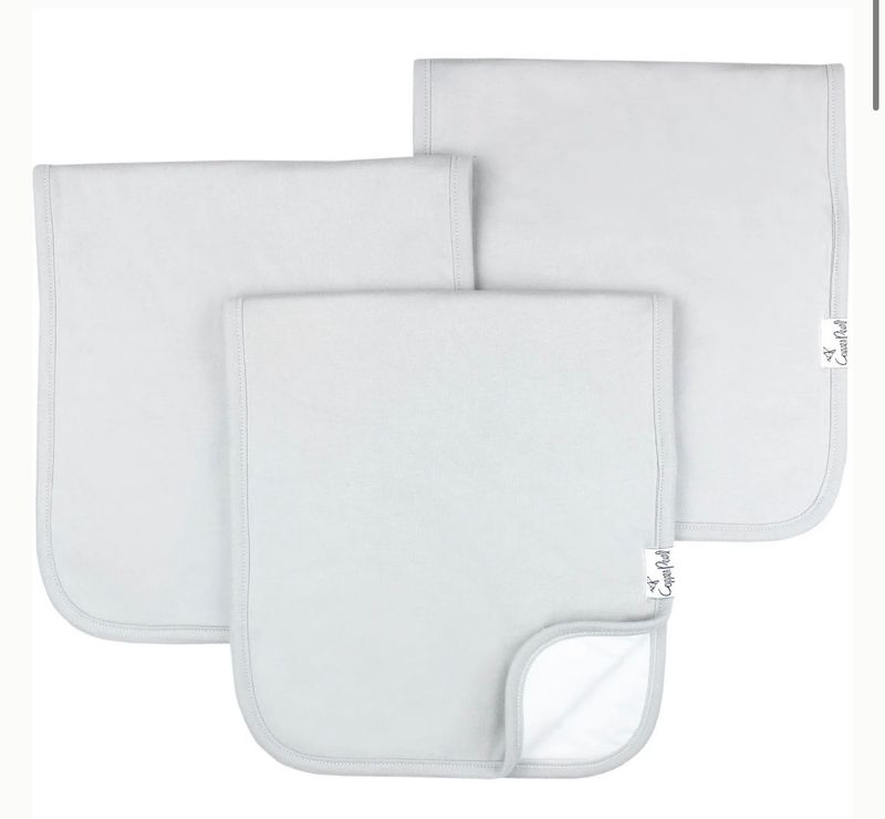 Grey Basics Burp Cloths