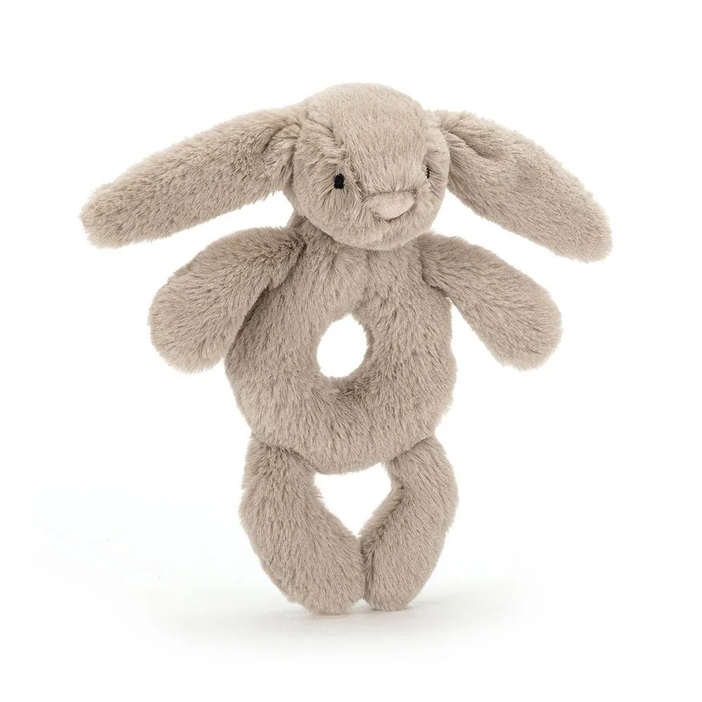 Bashful Beige Bunny Ring Rattle