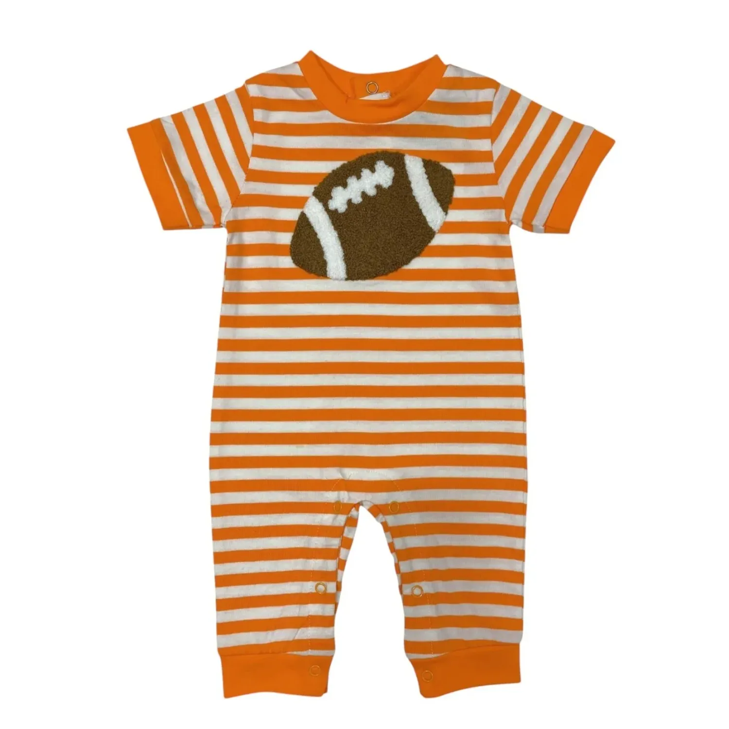 Football Boys Orange Romper