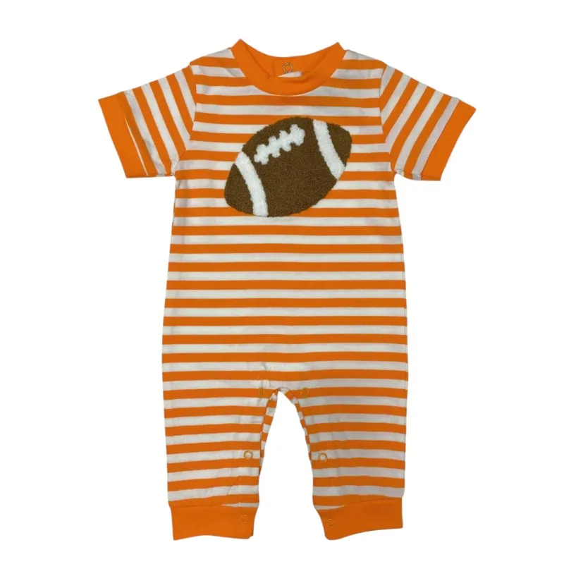 Football Boys Orange Romper