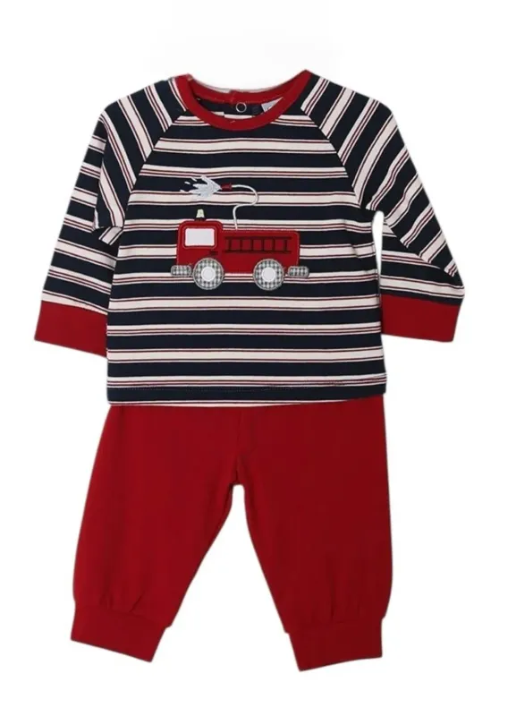 Firetruck Applique Jogger Set