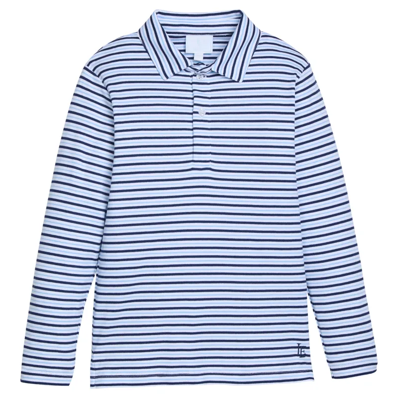 Long Sleeve Polo in Winslow Stripe