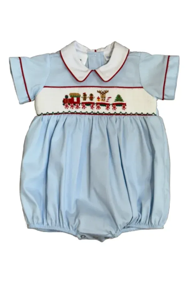 Train Smocked Boy Bubble