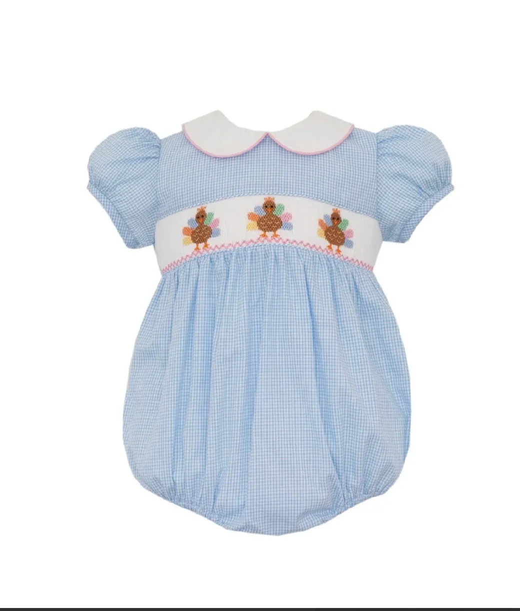 Girls Turkey Smocked Bubble