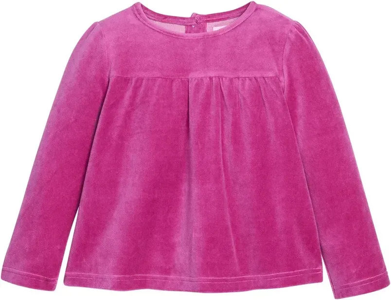Lisle Top in Magenta Velour