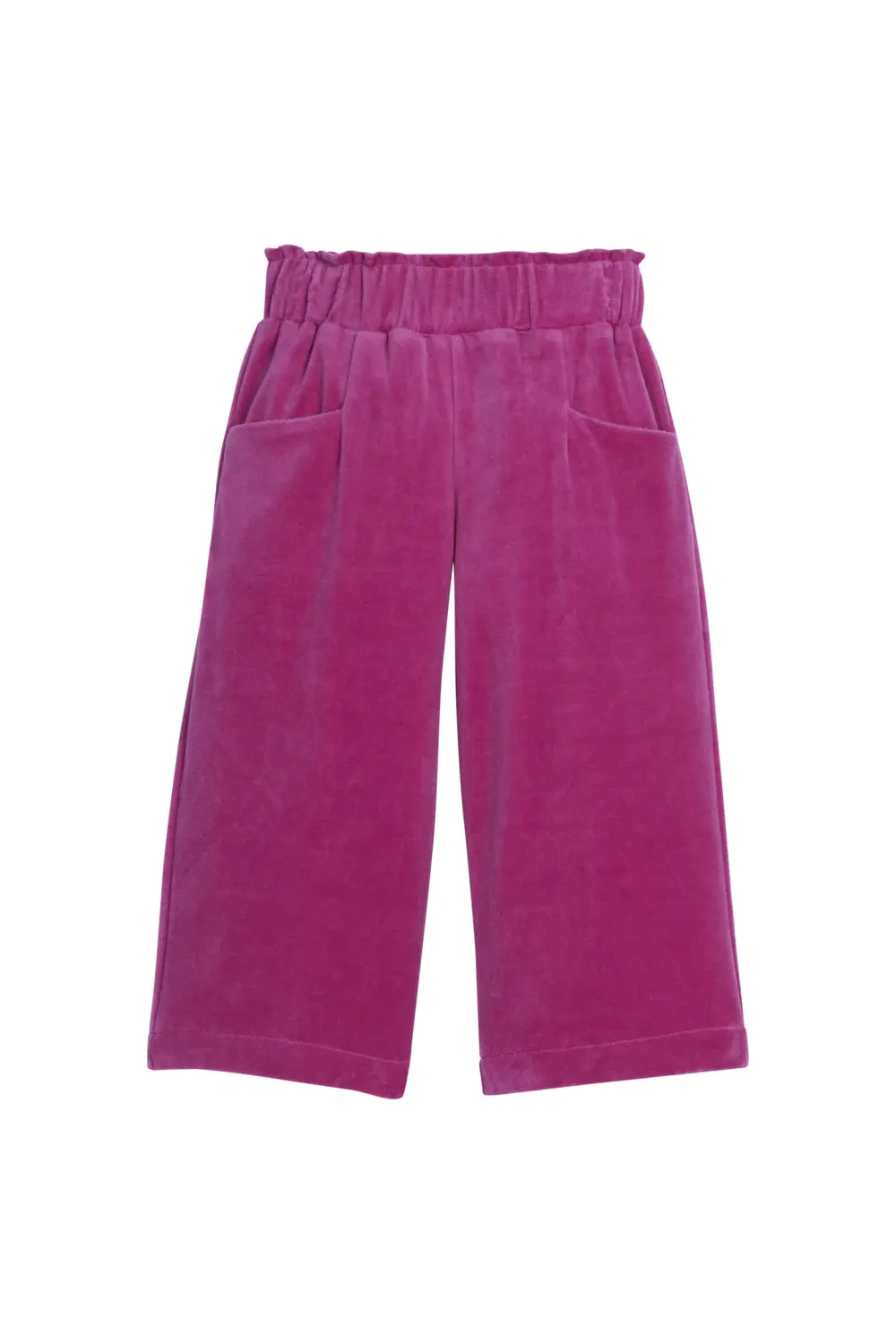 Palazzo Pants in Magenta Velour