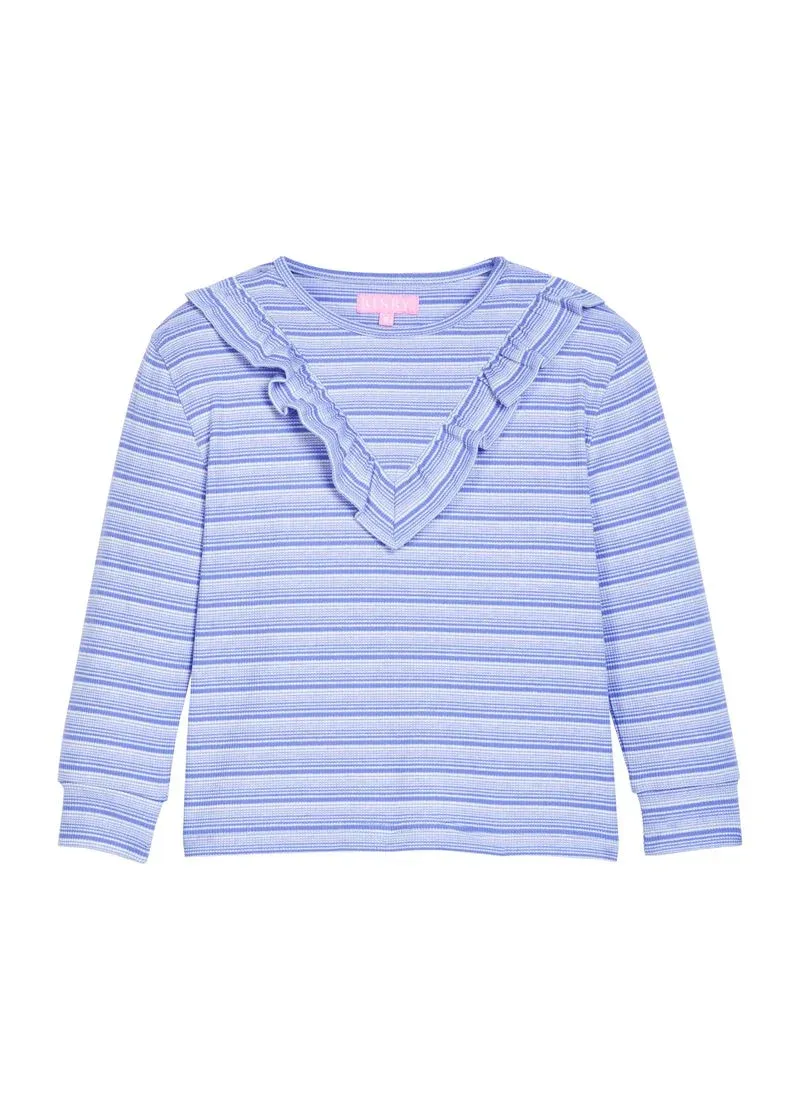 Aspen Tee in Blue Sparkle Stripe