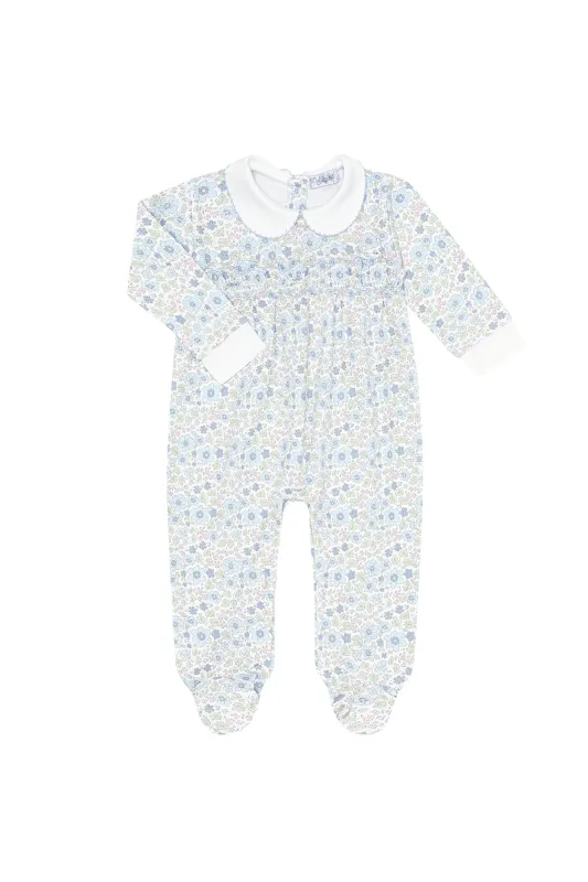 Blue Meadow Smocked Footie
