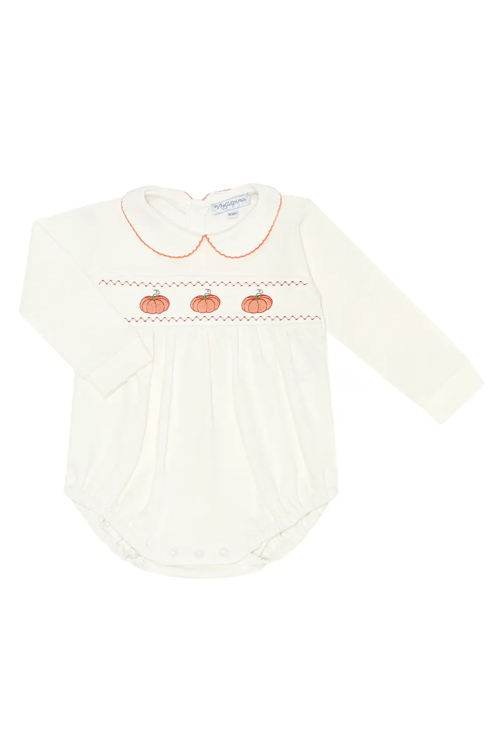 Ivory Pumpkin Patch Embroidered Bubble
