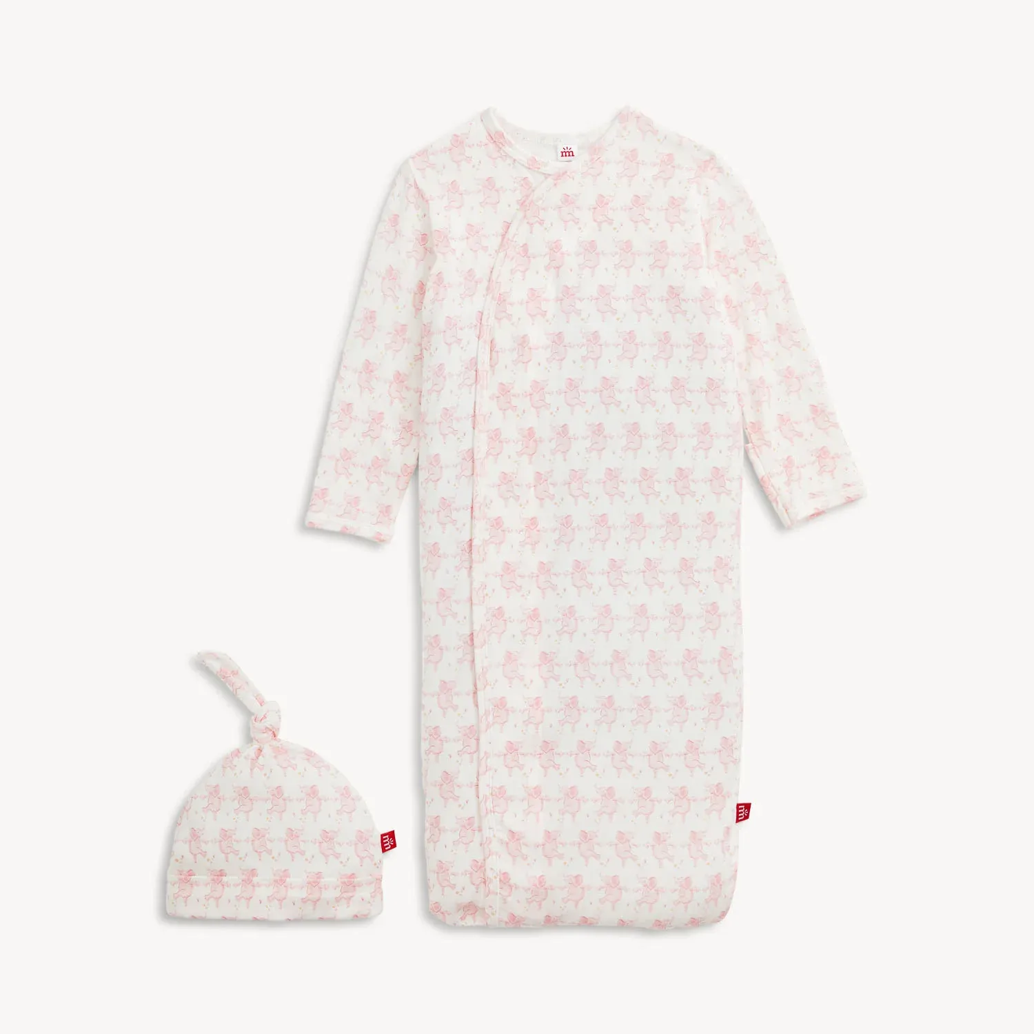 Trunkettes Pink Modal Gown + Hat Set