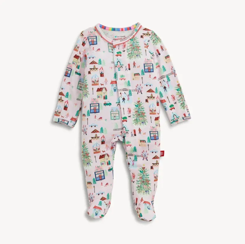 Winter Village Magnetic Modal Footie
