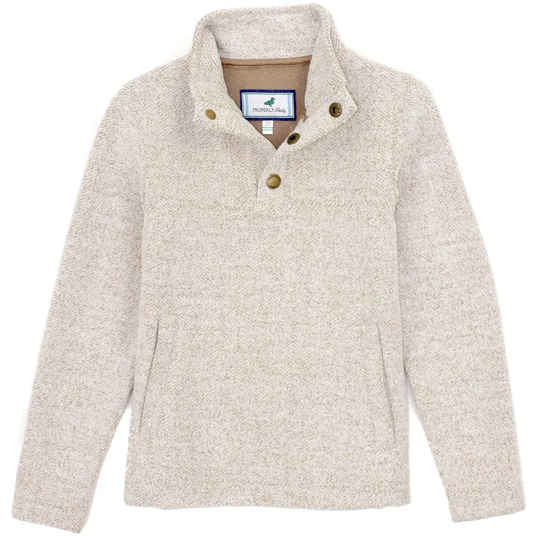 Boys Upland Pullover in Cream