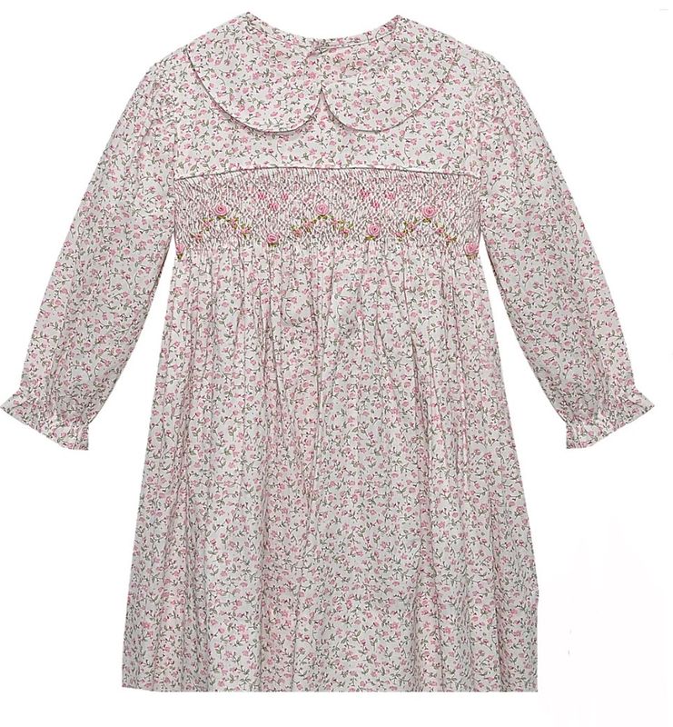 Pink Flower Juliette Dress in Garden Whispers