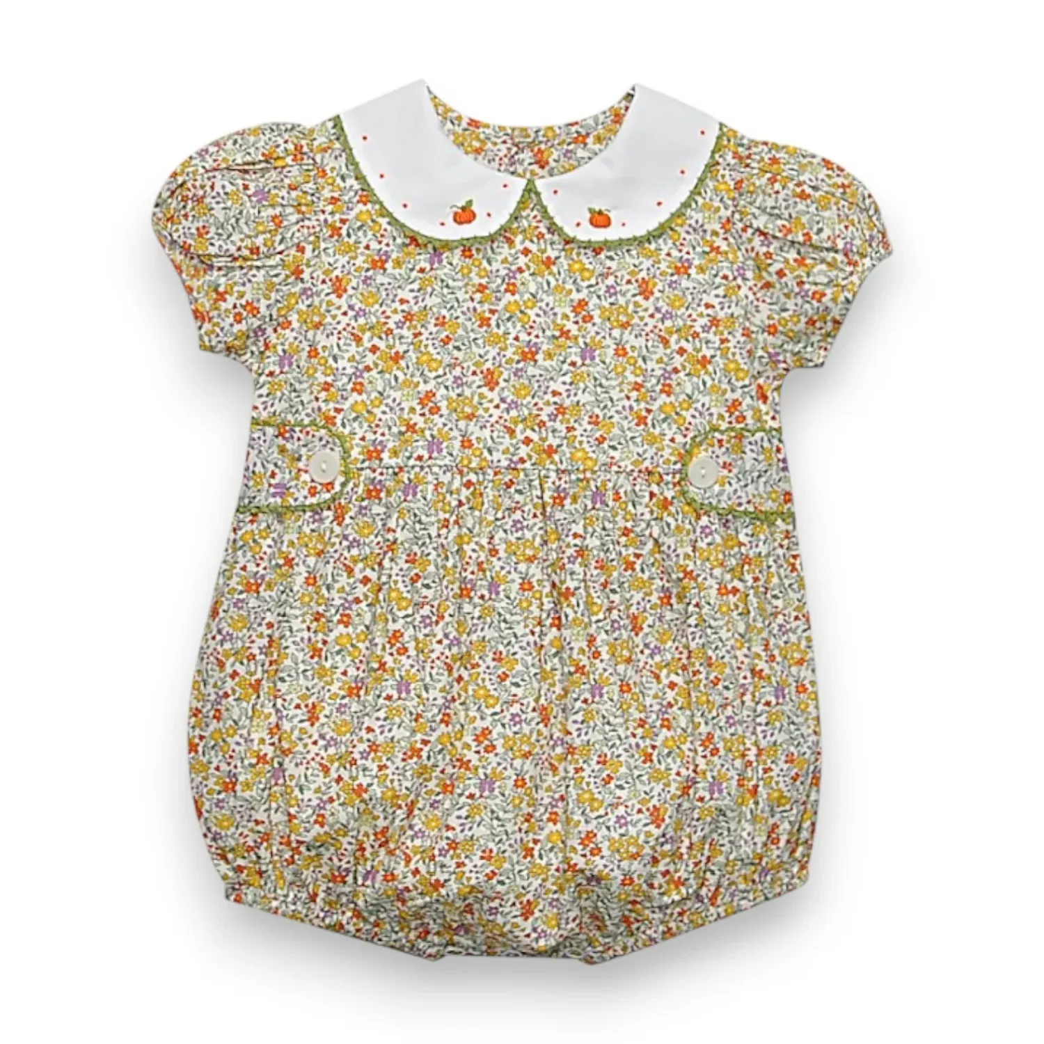 Yellow Flower Kate Girl Pumpkins Bubble