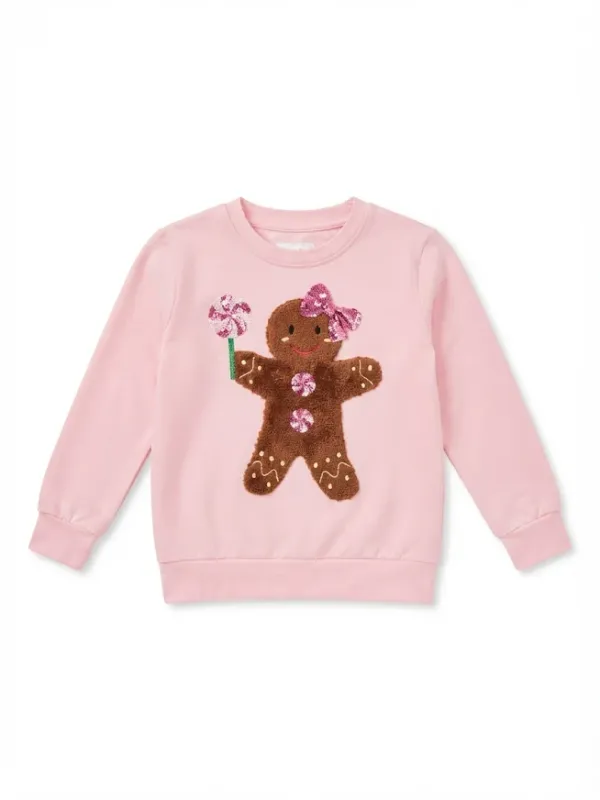 Pink Long Sleeve Gingerbread Top