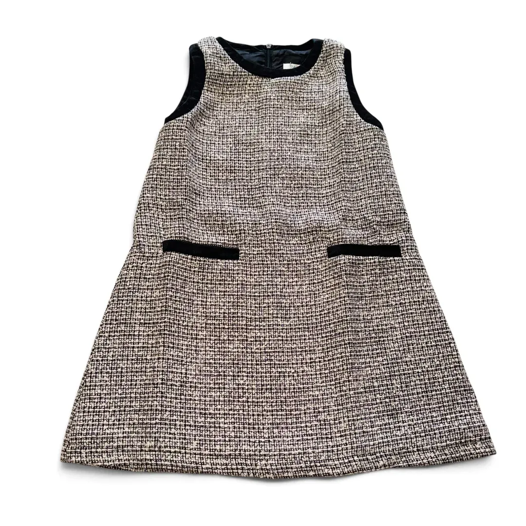 Macy Black Tweed Sleeveless Dress