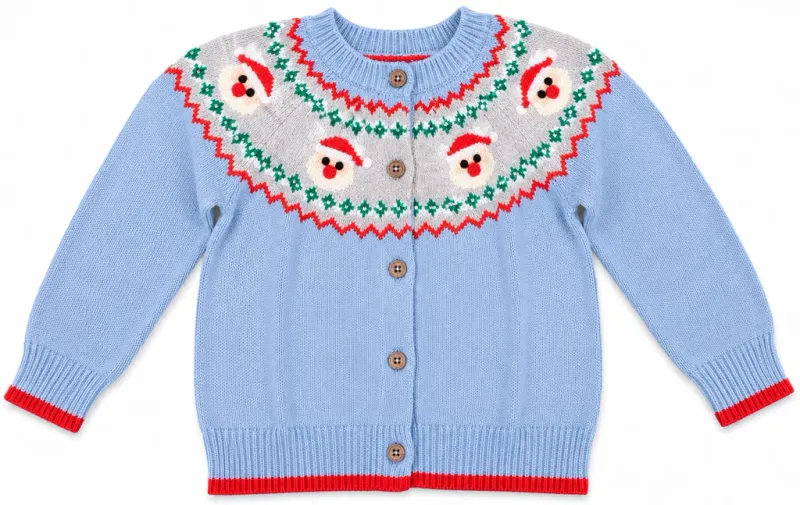 Blue Santa Cardigan