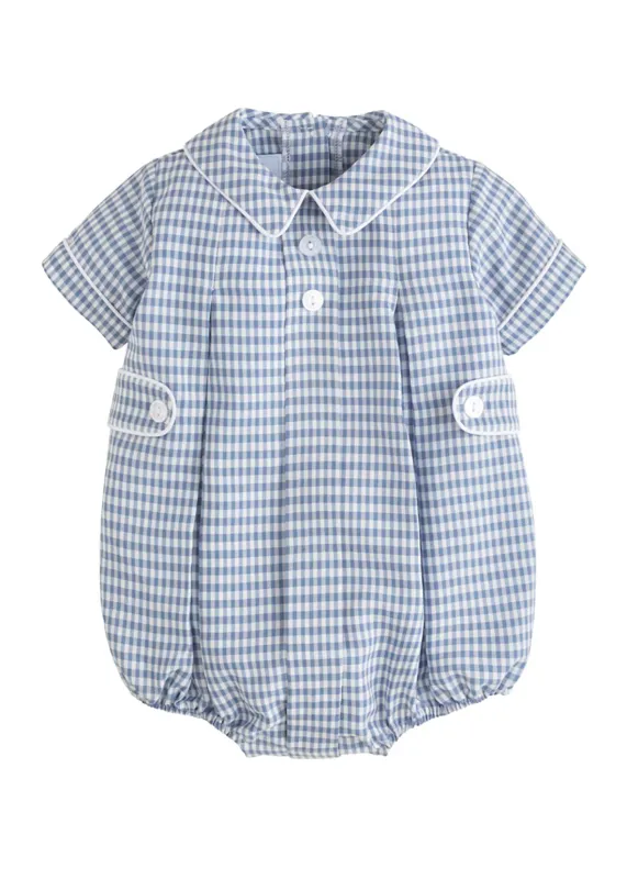 Davant Bubble in Gray Blue Gingham