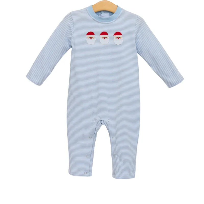 Santa Trio Blue Romper