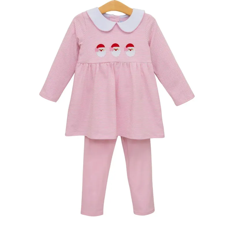 Santa Trio Pant Set in Pink