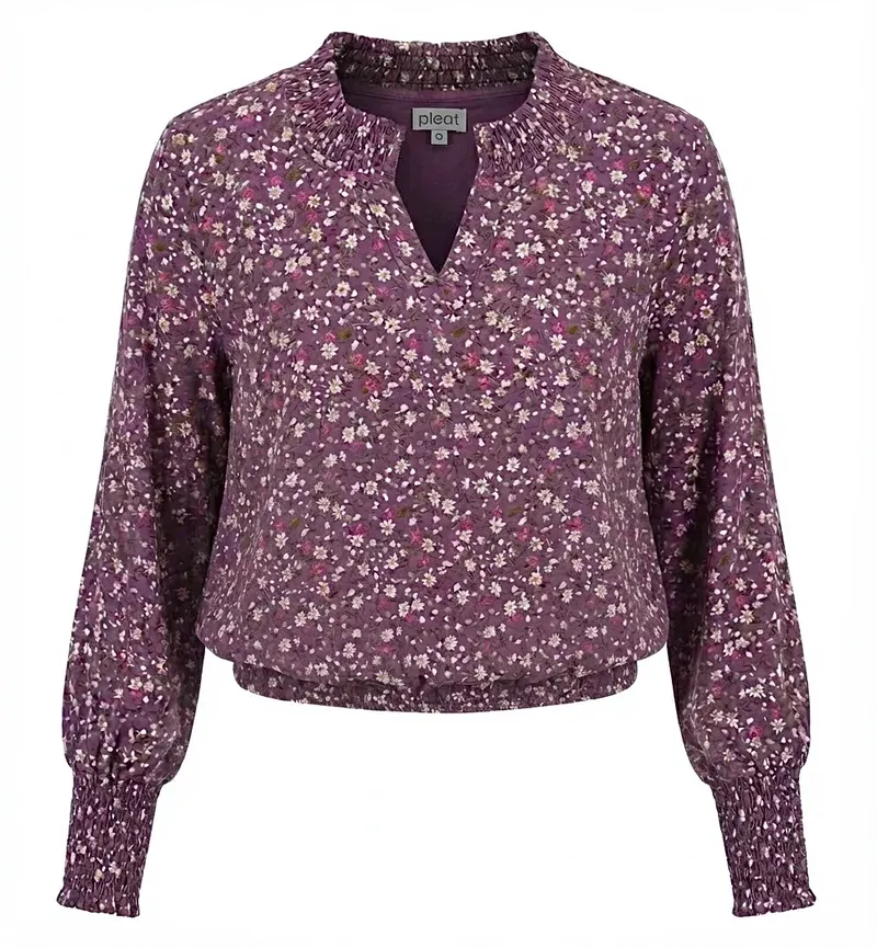 Elizabeth Top in Violet Fleur