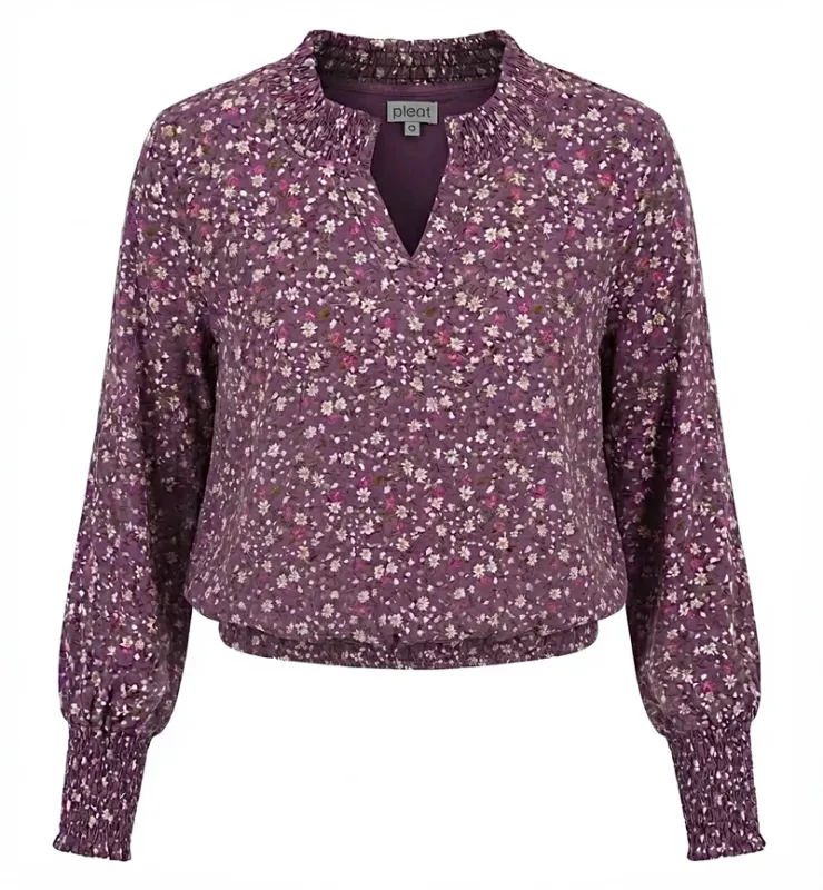 Elizabeth Top in Violet Fleur