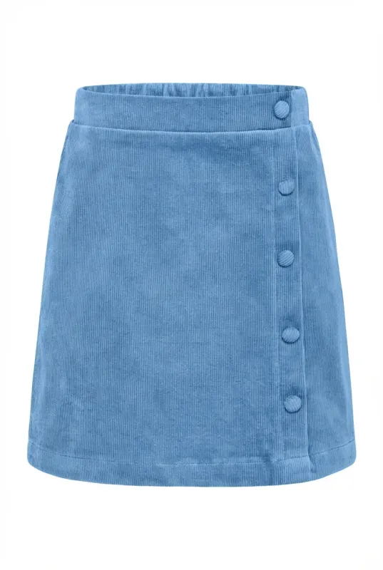 Reese Skirt in Glacier Blue Corduroy