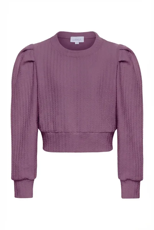 Jane Sweatshirt in Textured Plum