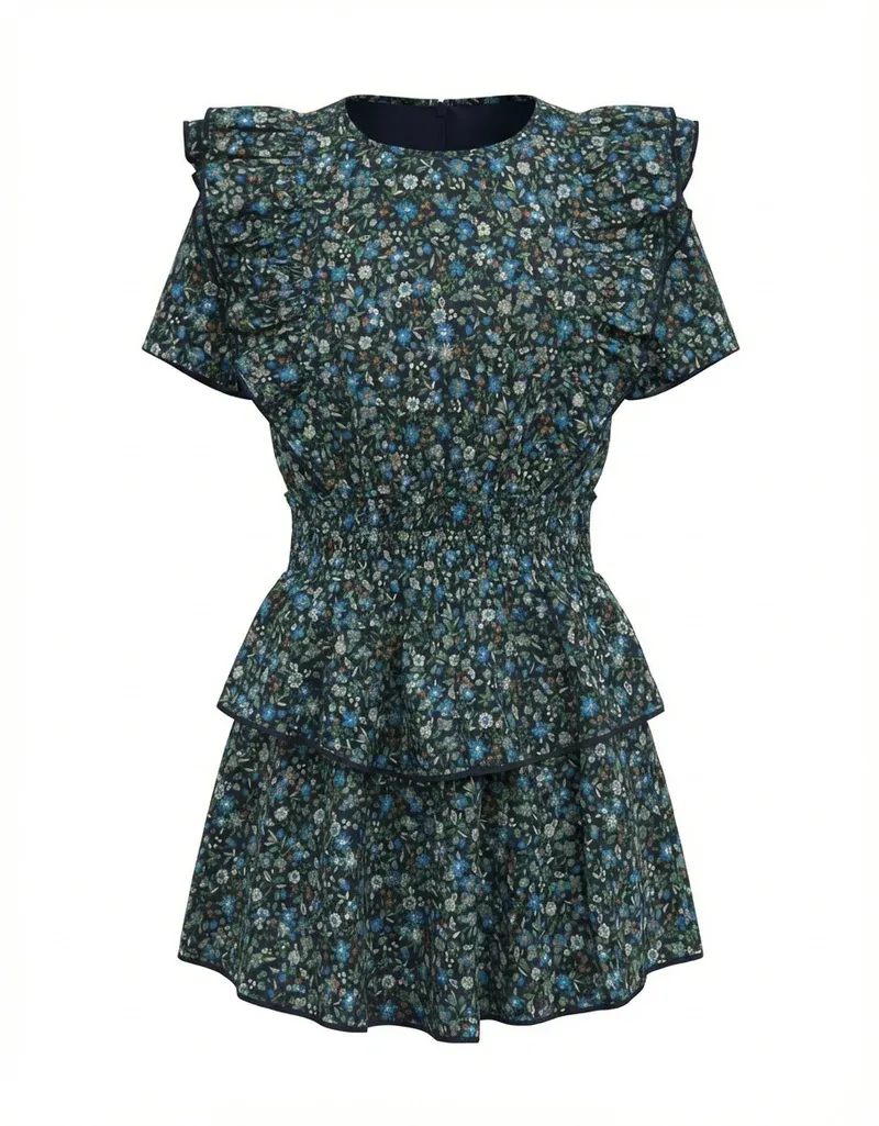 Twilight Floral Collier Dress