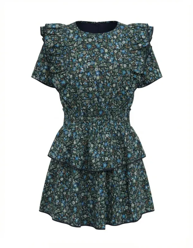 Twilight Floral Collier Dress