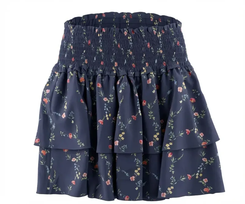 Scottie Skirt in Navy Vine