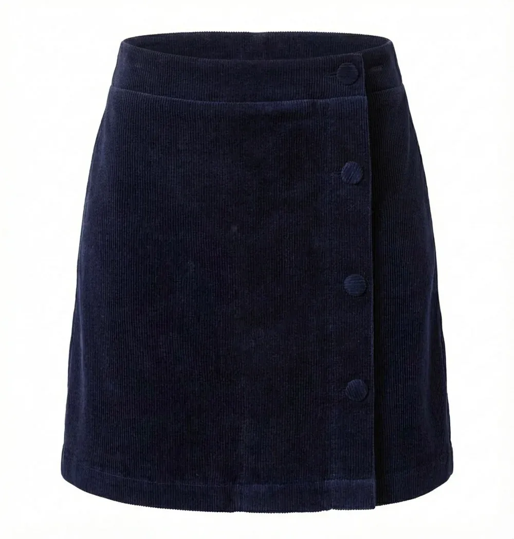 Reese Skirt in Midnight Navy Corduroy