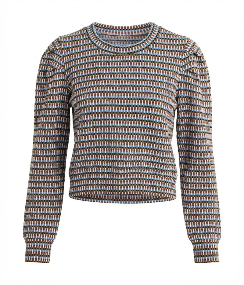 Peyton Top in Toffee/Glacier